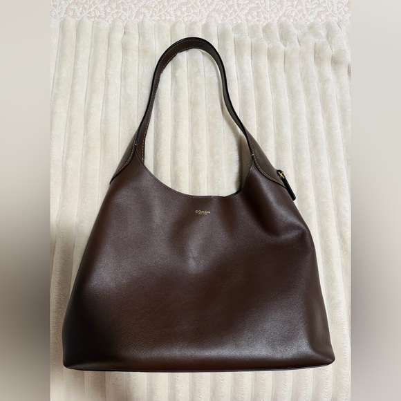 Coach Brown Leather Brooklyn Shoulder Bag 34 - Picture 1 of 4